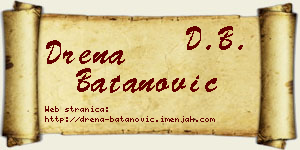 Drena Batanović vizit kartica